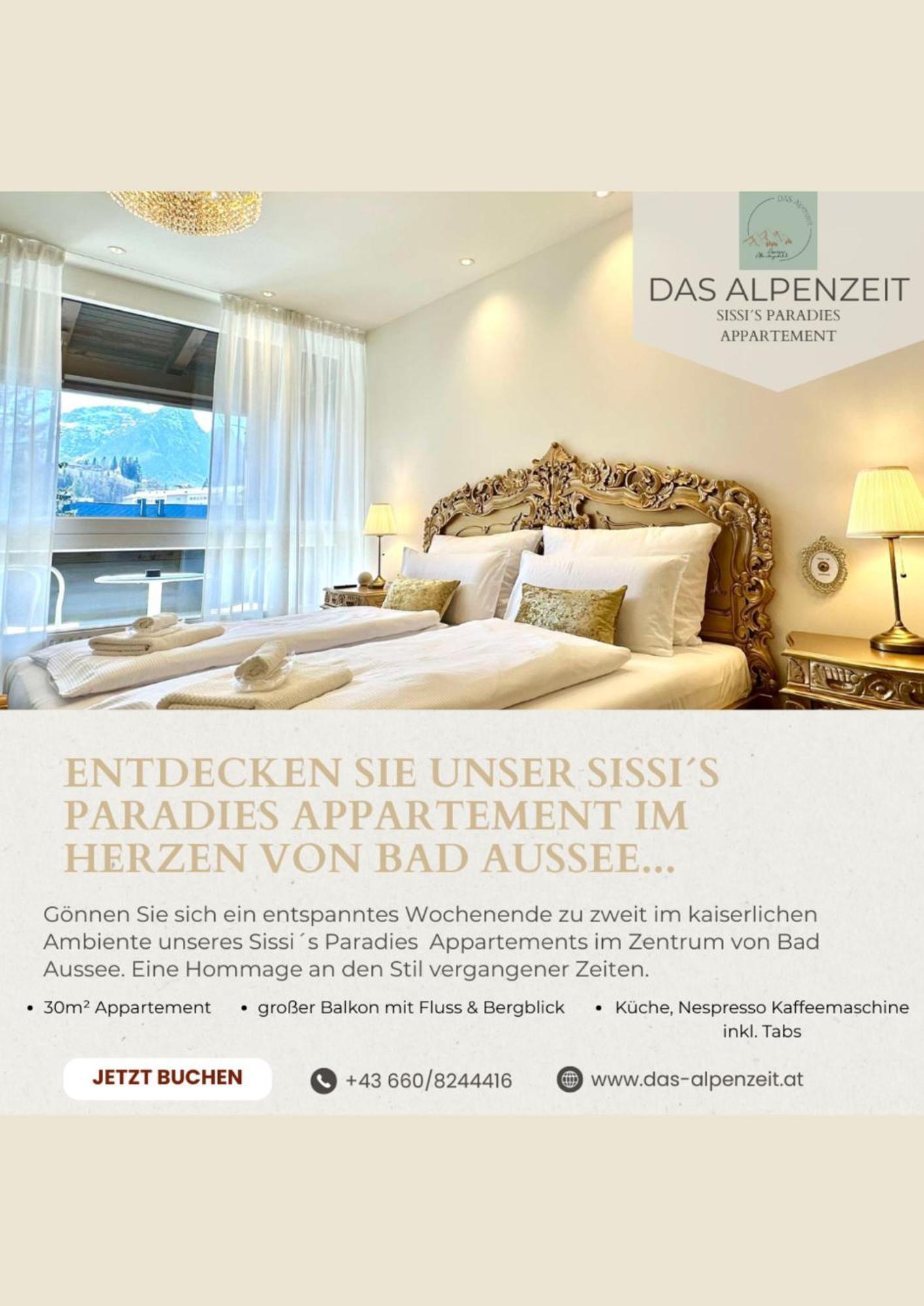 Das Alpenzeit Appartement Mit Just Private Terrasse (Adults Only) Bad Aussee Zewnętrze zdjęcie