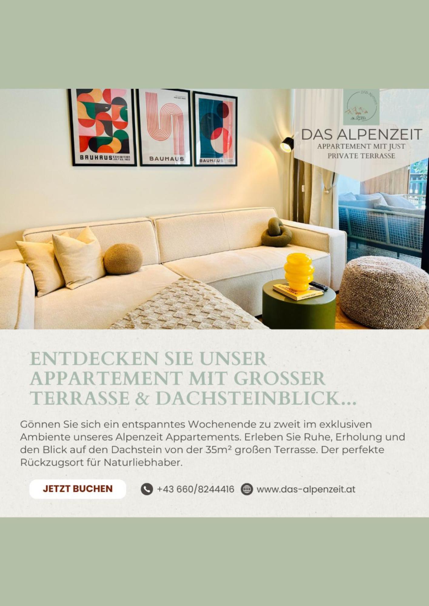 Das Alpenzeit Appartement Mit Just Private Terrasse (Adults Only) Bad Aussee Zewnętrze zdjęcie