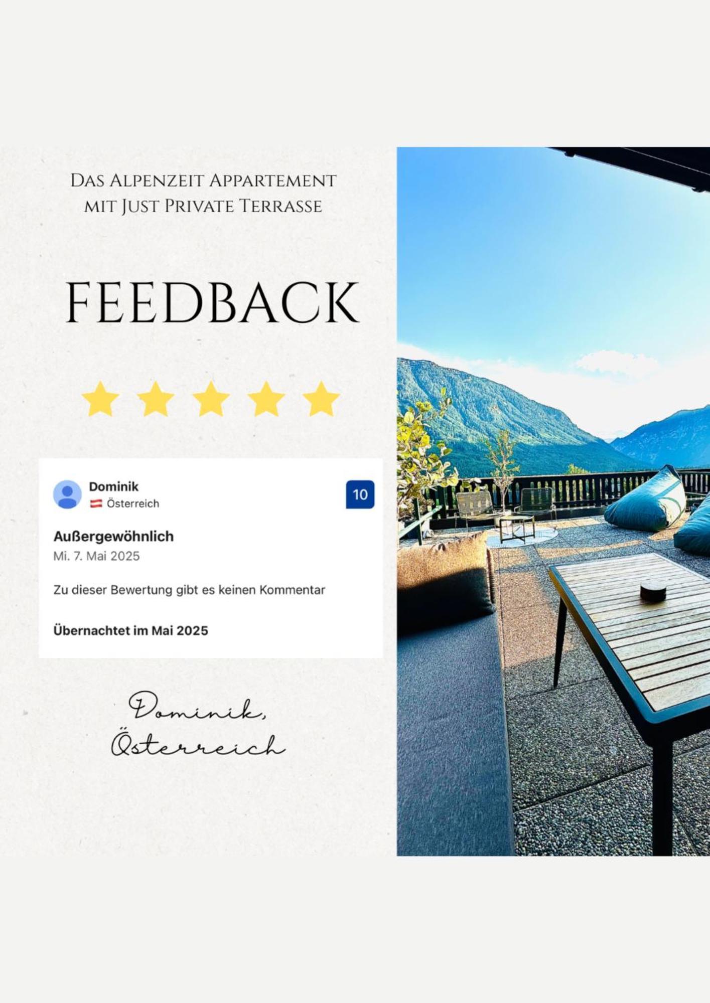 Das Alpenzeit Appartement Mit Just Private Terrasse (Adults Only) Bad Aussee Zewnętrze zdjęcie